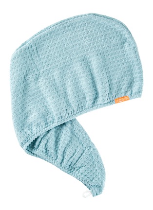Detail View - Click To Enlarge - AQUIS - Waffle Luxe Hair Towel – Boat Blue