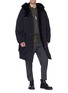 Figure View - Click To Enlarge - OAMC - 'Sherman' lamb fur lined hood oversized down parka
