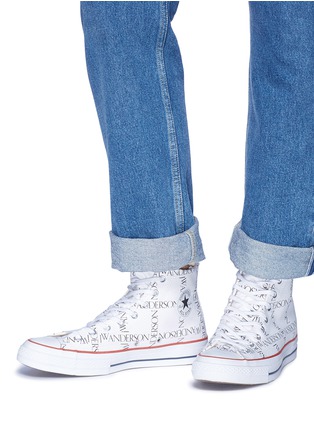 Figure View - Click To Enlarge - CONVERSE - x JW Anderson 'Chuck 70' logo print high top sneakers