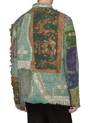 Back View - Click To Enlarge - BY WALID - 'Albert' embroidered silk patchwork jacket