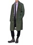 Figure View - Click To Enlarge - BY WALID - 'Nadim' surplus cotton twill army coat