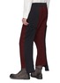 Back View - Click To Enlarge - BY WALID - 'Victor' staggered cuff colourblock reconstructed jogging pants