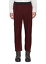 Main View - Click To Enlarge - BY WALID - 'Victor' staggered cuff colourblock reconstructed jogging pants
