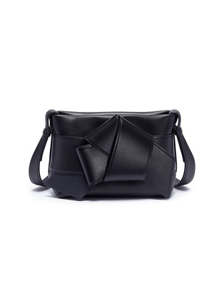 Main View - Click To Enlarge - ACNE STUDIOS - Knot front leather shoulder bag