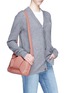 Front View - Click To Enlarge - ACNE STUDIOS - Knot front leather shoulder bag