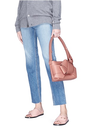 Figure View - Click To Enlarge - ACNE STUDIOS - Knot front leather shoulder bag