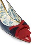 Detail View - Click To Enlarge - GUCCI - Web bow leather slingback pumps