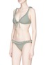 Figure View - Click To Enlarge - SOLID & STRIPED - 'The Milly' ruffle stripe seersucker bikini bottoms