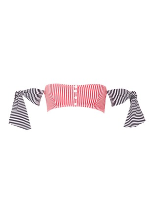 Main View - Click To Enlarge - SOLID & STRIPED - 'The Mackenzie' stripe seersucker bandeau top
