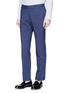 Front View - Click To Enlarge - TOMORROWLAND - Check Ermenegildo Zegna wool-silk suiting pants