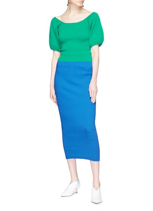 Figure View - Click To Enlarge - SIMON MILLER - 'Marsing' rib knit skirt