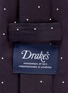 Detail View - Click To Enlarge - DRAKE'S - Dot embroidered silk twill tie