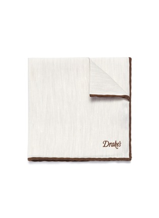 Main View - Click To Enlarge - DRAKE'S - Linen-cashmere pocket square