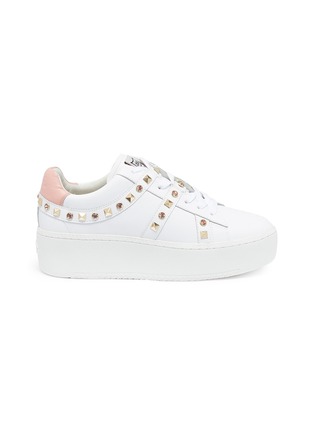 Main View - Click To Enlarge - ASH - 'Clover' strass stud leather platform sneakers