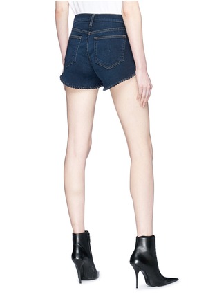 Back View - Click To Enlarge - L'AGENCE - 'Zoe' frayed denim shorts