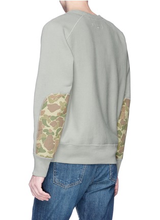Back View - Click To Enlarge - RAG & BONE - 'Racer' camouflage print elbow sweatshirt