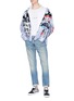 Figure View - Click To Enlarge - DOUBLET - 'Street Art Package' graffiti print laminated panel stripe shirt