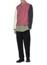 Figure View - Click To Enlarge - PRONOUNCE - Colourblock contrast sleeve knit sweatshirt