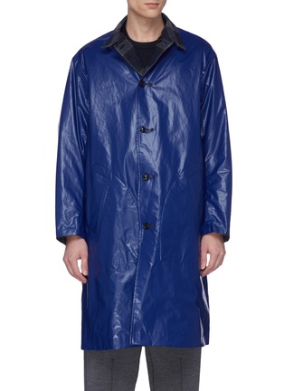 Main View - Click To Enlarge - KOLOR - Reversible tartan plaid coat
