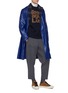 Figure View - Click To Enlarge - KOLOR - Reversible tartan plaid coat