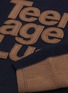  - KOLOR - 'Teenage Lust' slogan appliqué colourblock sweatshirt