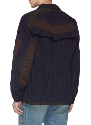 Back View - Click To Enlarge - KOLOR - Colourblock patchwork coach jacket