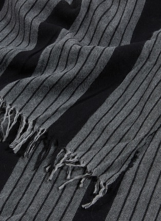 Detail View - Click To Enlarge - UMA WANG - Stripe virgin wool-cotton scarf