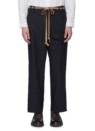 Main View - Click To Enlarge - UMA WANG - 'Patrizio' belted cotton-wool twill cargo pants