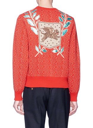 Back View - Click To Enlarge - GUCCI - Flying tiger crest intarsia sweater