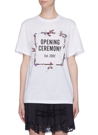 Main View - Click To Enlarge - OPENING CEREMONY - Logo floral print T-shirt