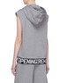 Back View - Click To Enlarge - OPENING CEREMONY - Logo jacquard unisex sleeveless hoodie
