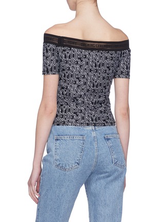 Back View - Click To Enlarge - OPENING CEREMONY - Logo print off-shoulder top