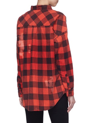 Back View - Click To Enlarge - NSF - 'Amada' bleached gingham check flannel shirt