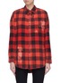Main View - Click To Enlarge - NSF - 'Amada' bleached gingham check flannel shirt