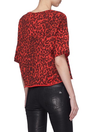 Back View - Click To Enlarge - NSF - 'Guero' leopard print French terry T-shirt