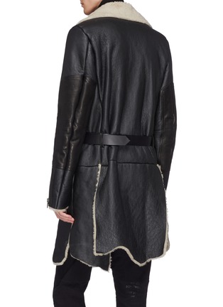 Back View - Click To Enlarge - THE VIRIDI-ANNE - Belted mouton shearling coat