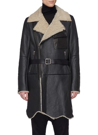 Main View - Click To Enlarge - THE VIRIDI-ANNE - Belted mouton shearling coat