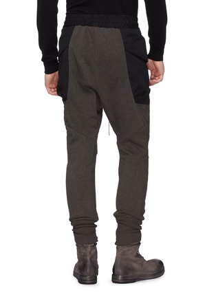 Back View - Click To Enlarge - THE VIRIDI-ANNE - Contrast pocket skinny cargo jogging pants