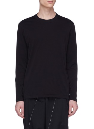 Main View - Click To Enlarge - THE VIRIDI-ANNE - Panelled long sleeve T-shirt