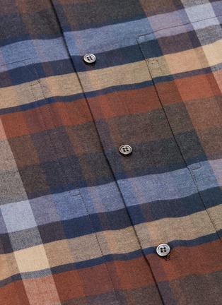  - E. TAUTZ - 'Lineman' check oversized boxy flannel shirt