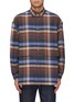 Main View - Click To Enlarge - E. TAUTZ - 'Lineman' check oversized boxy flannel shirt