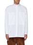 Main View - Click To Enlarge - E. TAUTZ - 'Lineman' Mandarin collar oversized boxy shirt