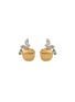 Main View - Click To Enlarge - CENTAURI LUCY - 'The Golden Apple' diamond aquamarine 18k gold stud earrings
