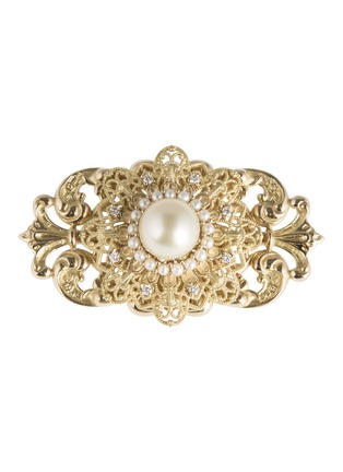 Main View - Click To Enlarge - CENTAURI LUCY - 'Elisabeth' diamond pearl 18k yellow Baroque brooch