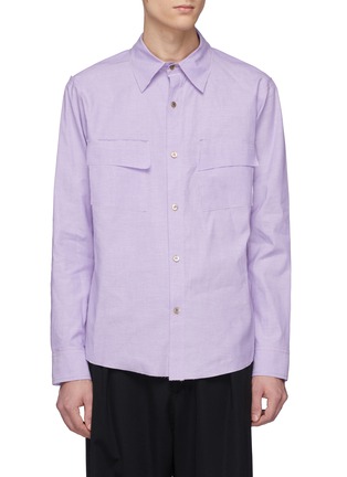 Main View - Click To Enlarge - SULVAM - Chest pocket woven shirt