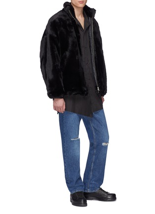 Figure View - Click To Enlarge - SULVAM - Padded faux fur jacket