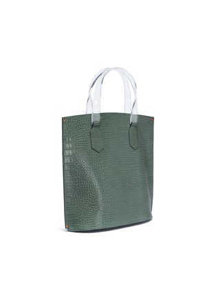 Detail View - Click To Enlarge - TRADEMARK - 'Aubock' mini croc embossed leather tote