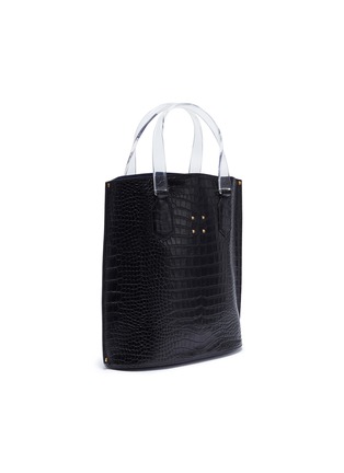 Detail View - Click To Enlarge - TRADEMARK - 'Aubock' mini croc embossed leather tote