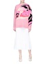 Figure View - Click To Enlarge - VICTORIA, VICTORIA BECKHAM - 'Flamingo' intarsia oversized lambswool sweater