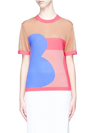 Main View - Click To Enlarge - THE R COLLECTIVE - Colourblock knit T-shirt